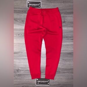 POLO RALPH LAUREN Men’s Red Double Knit Tech Jogger Pants Size M L